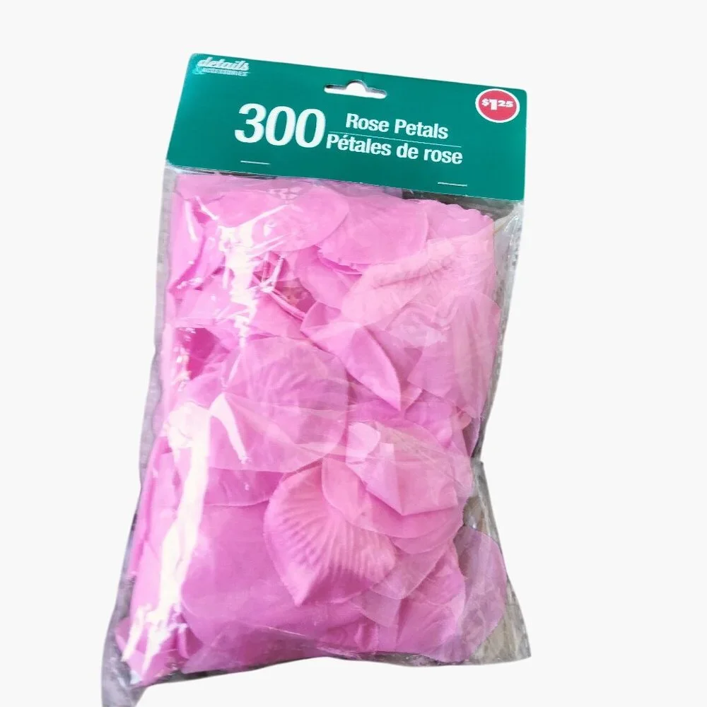 300 Pink Fabric Rose Petals Crafts Weddings Romance Confetti Scatter Decorations
